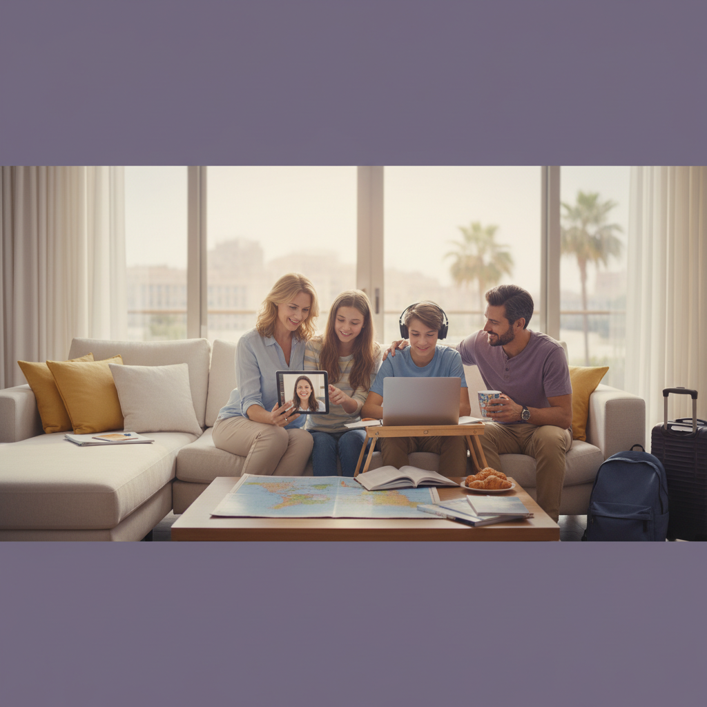 Soutien scolaire en visio: voyages en famille réussis